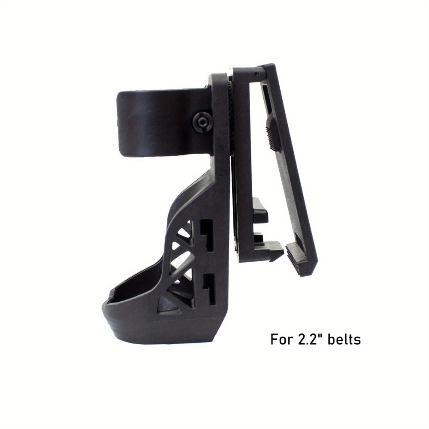 1"-1.55" Dia. Rotatable Flashlight Holster with Lever Side Lock System - Adjustable Belt Holder for Secure Carry - Durable Construction for Outdoor and Tactical Use