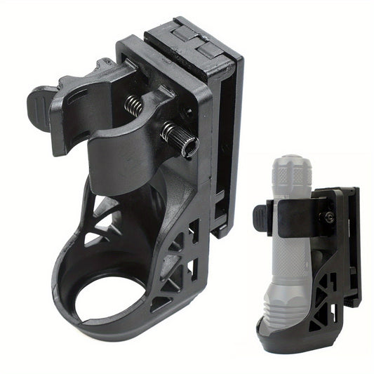 1"-1.55" Dia. Rotatable Flashlight Holster with Lever Side Lock System - Adjustable Belt Holder for Secure Carry - Durable Construction for Outdoor and Tactical Use