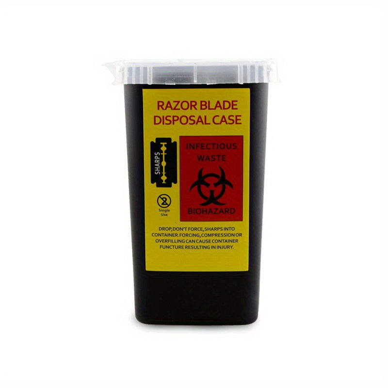 High-Quality Plastic Disposable Needle Waste Recycling Container with Safety Lock Cover - Durable, Unscented, Lockable Storage for Safe Tool Organization