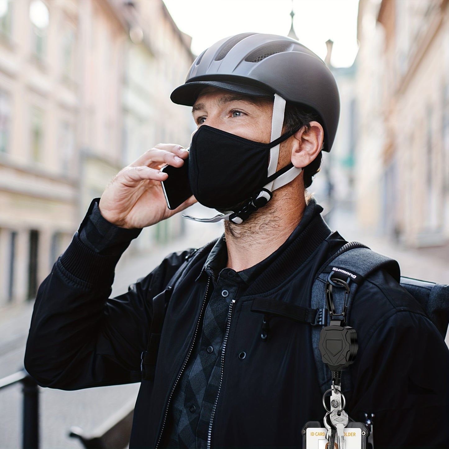 Heavy Duty Retractable Badge Reels with ID Badge Holder - Tactical Vertical ID Card Holder, Carabiner Keychain, Durable ABS Resin Construction