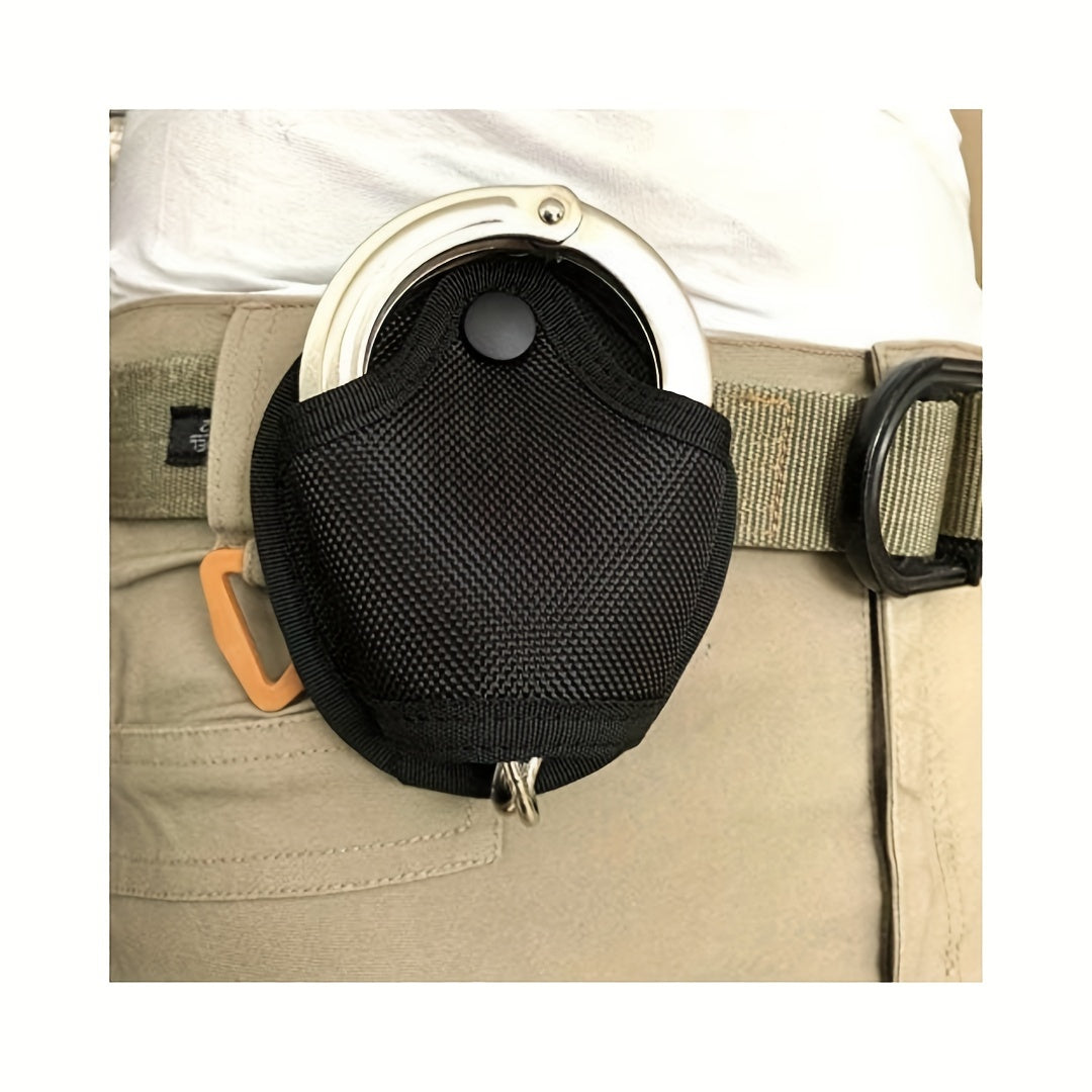 1pc Tactical Waist Pouch with Quick Release Handcuff Holder, Multi-Functional Non-Latex SM Accessory for Outdoor Use
