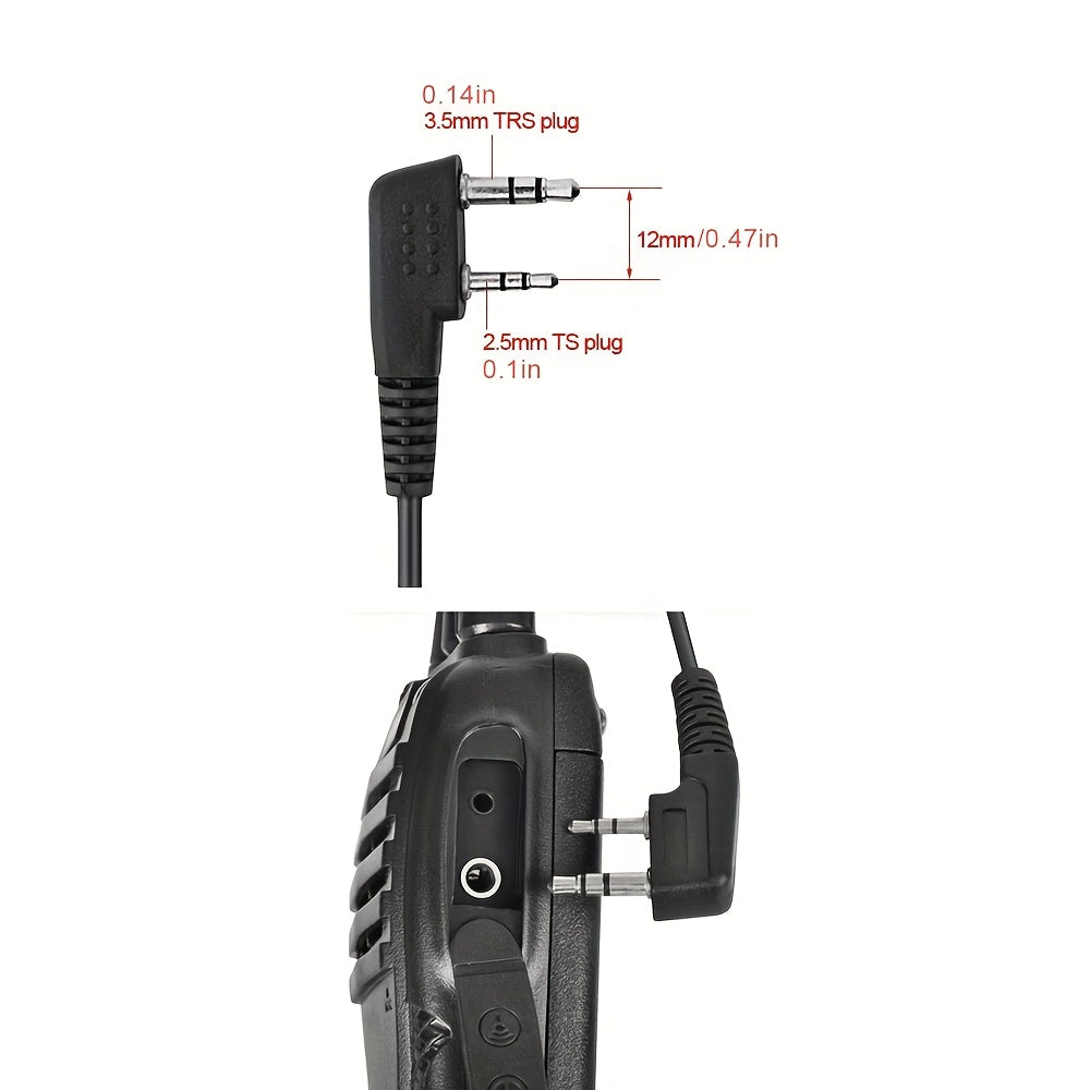 1/5/10pcs Intercom Earpiece, K Headset for Baofeng, TYT, Kenwood and More Walkie Talkies