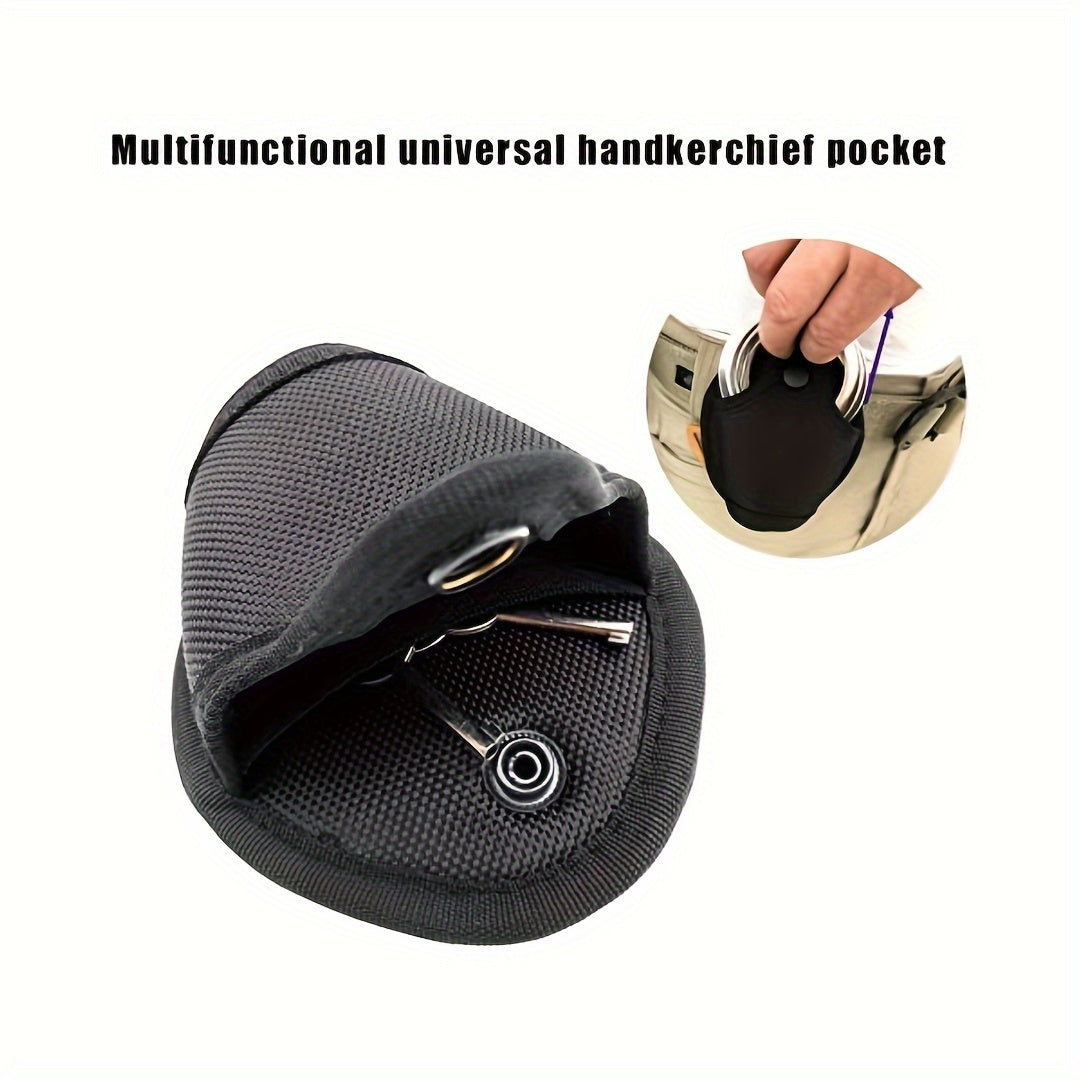 1pc Tactical Waist Pouch with Quick Release Handcuff Holder, Multi-Functional Non-Latex SM Accessory for Outdoor Use