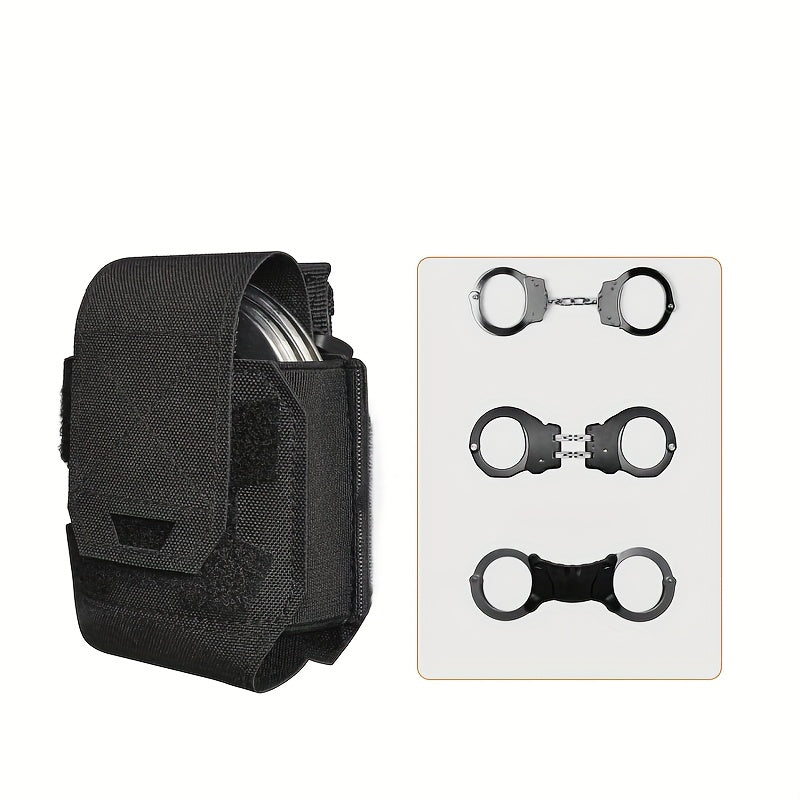 Black Nylon Handcuff Pouch with Adjustable Strap - Durable, Secure Storage for Chain & Foldable Handcuffs, Ideal for Business Casual Attire, Casual Attire Accessory|Adjustable Strap Pouch|Secure Closure