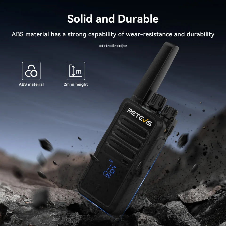 Retevis RT68H RT668H Walkie Talkie License-free Walkie-talkie Long Range Hidden Screen Handy Type-C Radio Communicator Business