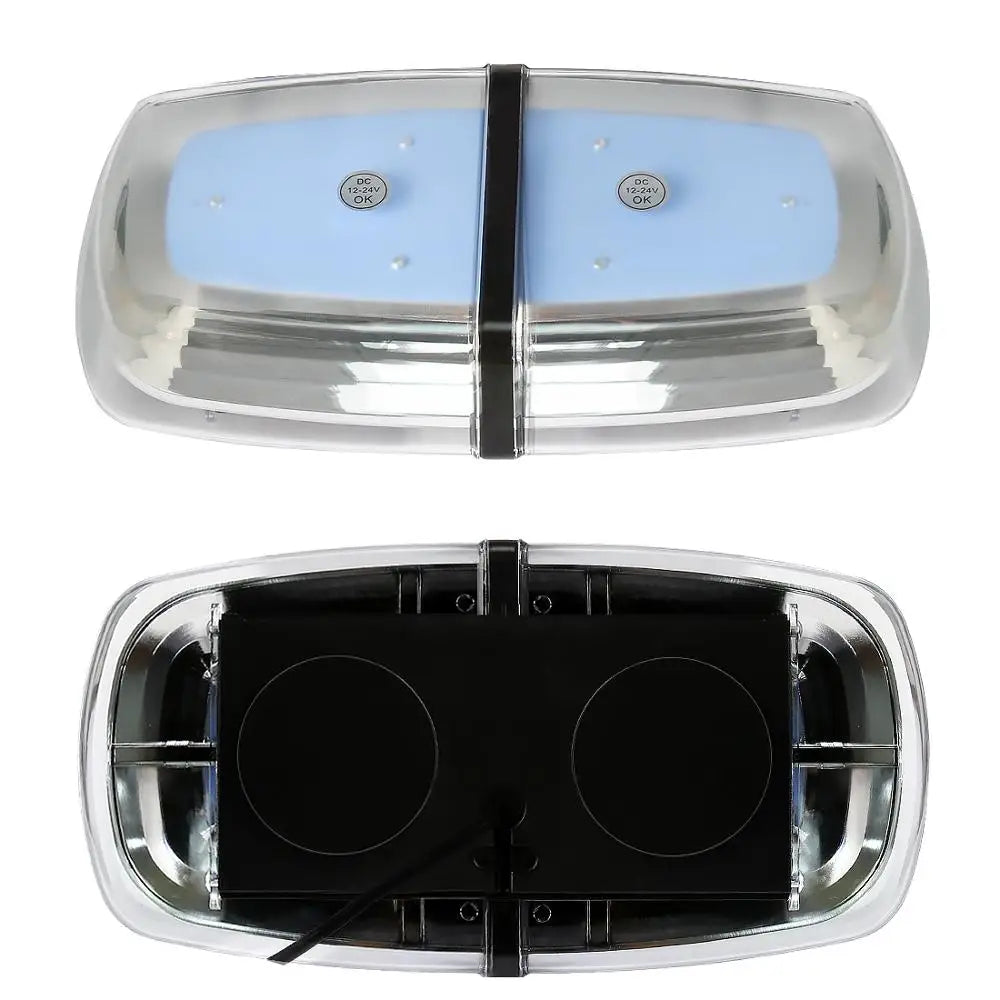 12V 24V Amber Yellow Truck Car Led Strobe Roof Lights Beacon Police Emergency Rescue Magnetic Vehicle Ambulance 72SMD