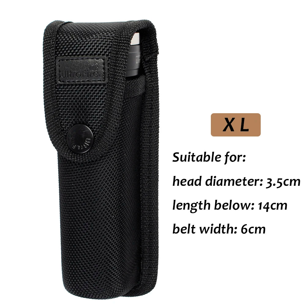 Outdoor Molle Flashlight Pouch Protable LED Torch Holster Belt Waist Pack Flashlight Cover Case for UF-800L Hunting Accessories