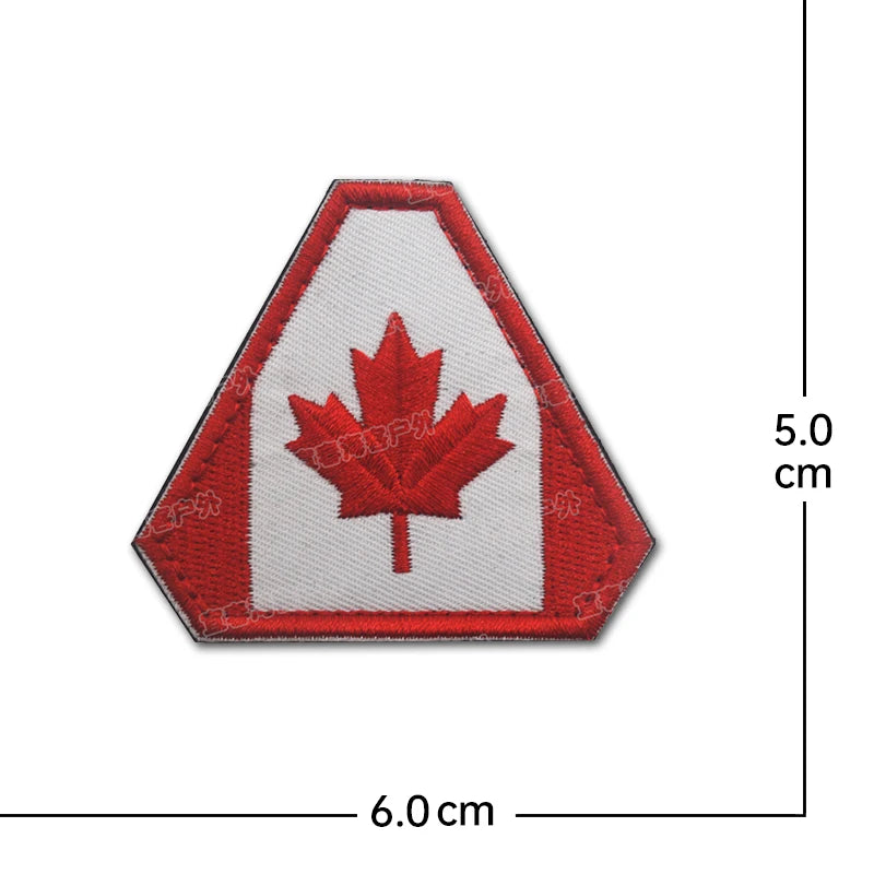 Canada Flag Embroidered Patches maple leaves Canadian Patches Appliques 3D Embroidery Backpack Bag Stickers Hat