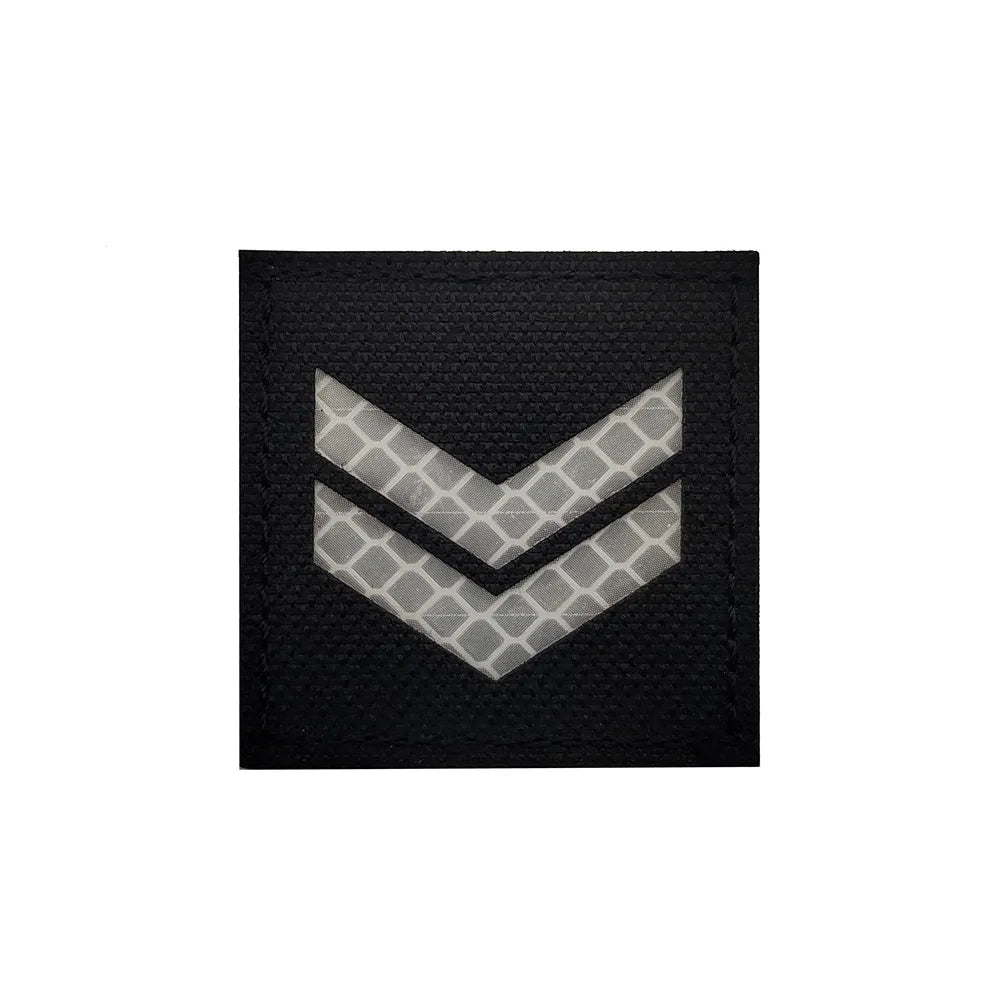 IR Infrared Reflective Tactical Morale Patches Level 1 2 Hook Loop Shoulder Applique Badge Uniform Armband Military Rank Emblem