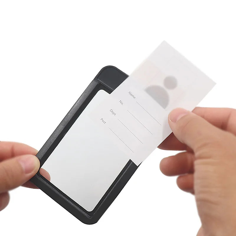 3 pieces/1 piece - High end retractable black work card holder, student meal card holder