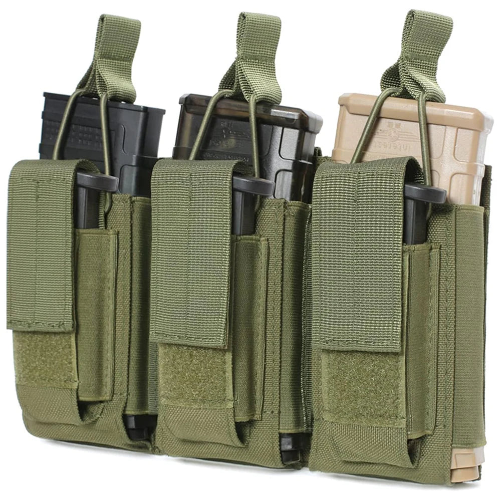 Triple Magazine Pouch Molle Mag Bag for 5.56mm M4 M16 AK AR Glock M1911 Hunting Rifle Magazine Bag Pistol Mag Carrier Pouch