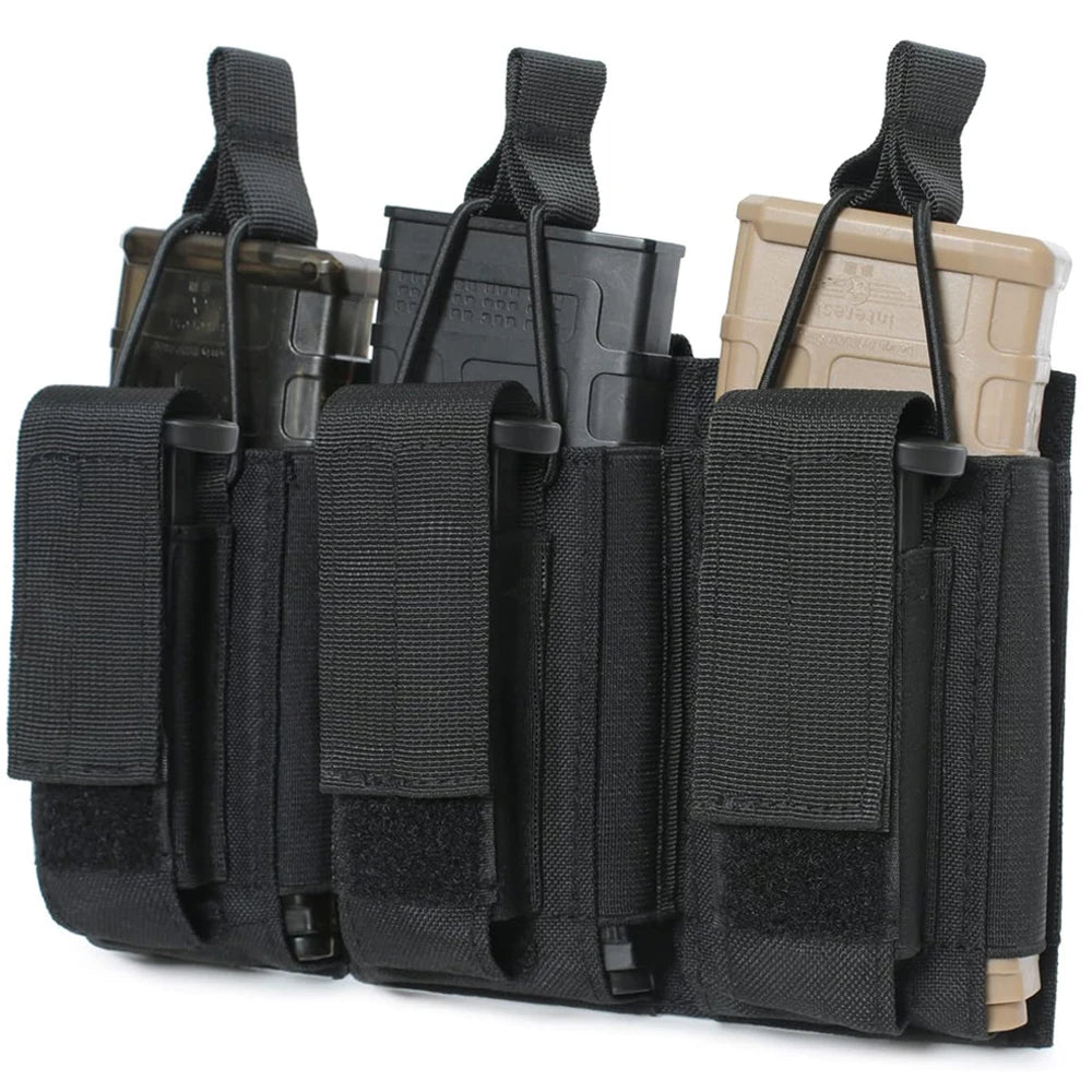 Triple Magazine Pouch Molle Mag Bag for 5.56mm M4 M16 AK AR Glock M1911 Hunting Rifle Magazine Bag Pistol Mag Carrier Pouch