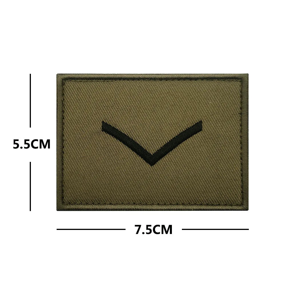 IR Infrared Reflective Tactical Morale Patches Level 1 2 Hook Loop Shoulder Applique Badge Uniform Armband Military Rank Emblem