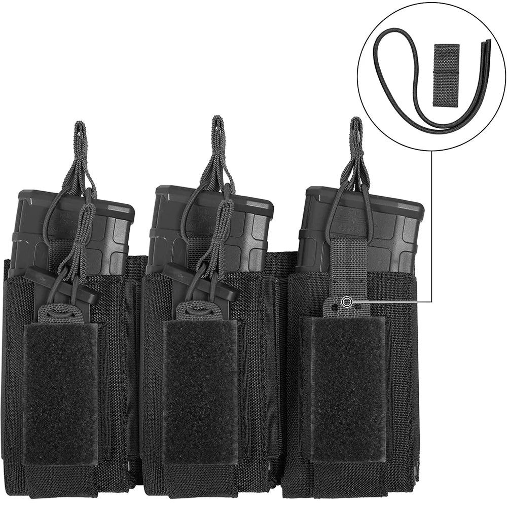 Triple Magazine Pouch Molle Mag Bag for 5.56mm M4 M16 AK AR Glock M1911 Hunting Rifle Magazine Bag Pistol Mag Carrier Pouch
