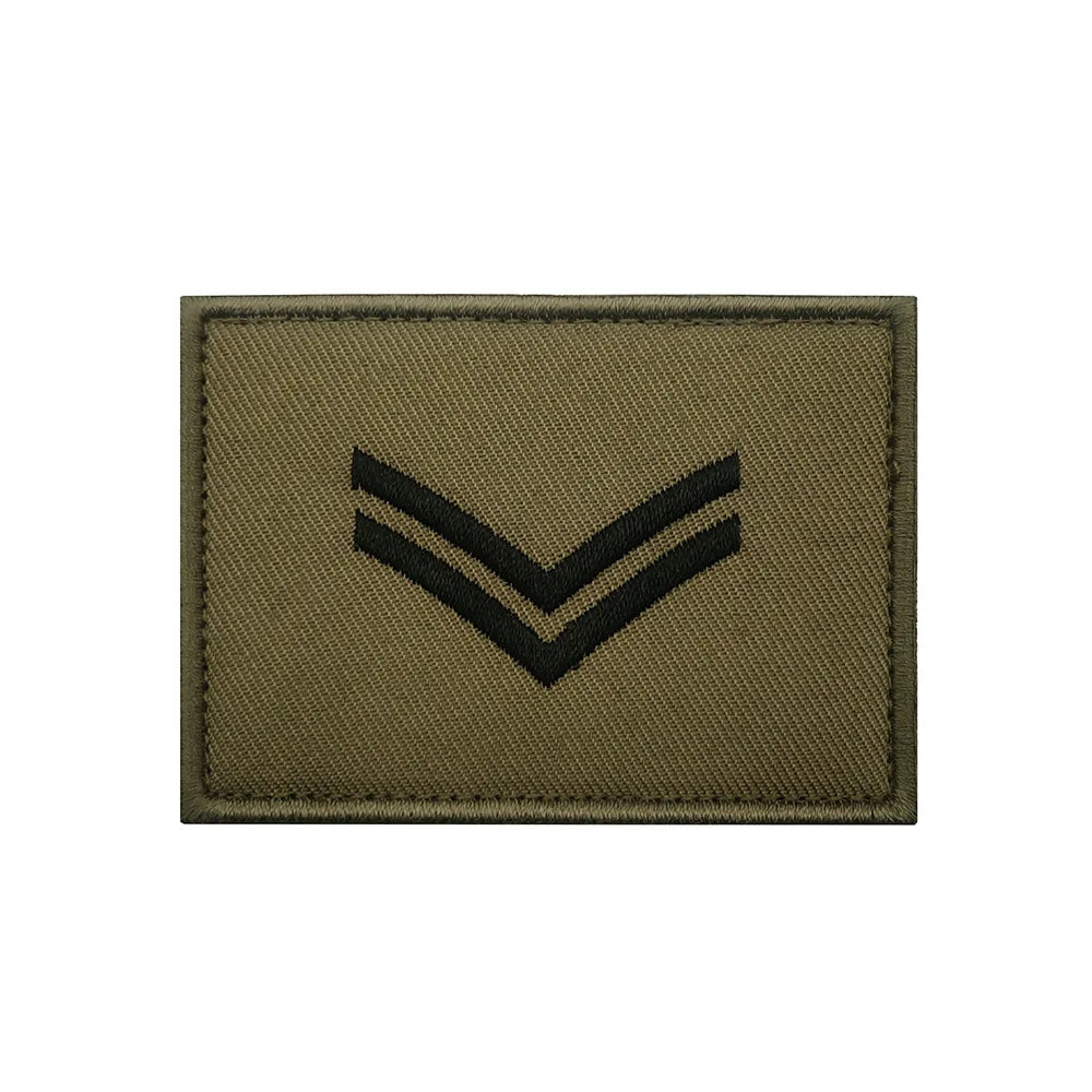 IR Infrared Reflective Tactical Morale Patches Level 1 2 Hook Loop Shoulder Applique Badge Uniform Armband Military Rank Emblem