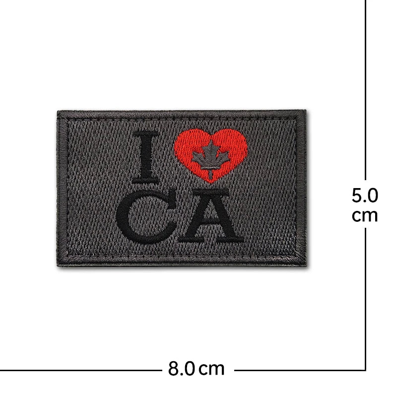Canada Flag Embroidered Patches maple leaves Canadian Patches Appliques 3D Embroidery Backpack Bag Stickers Hat