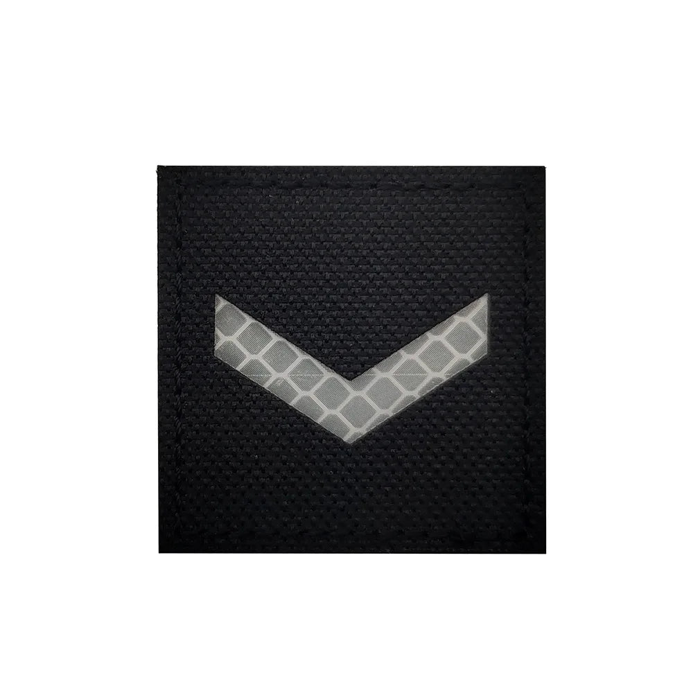 IR Infrared Reflective Tactical Morale Patches Level 1 2 Hook Loop Shoulder Applique Badge Uniform Armband Military Rank Emblem