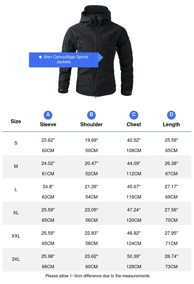 Autumn Winter Mens Mountain Ski Warm Padded Jackets Men Climbing Fleece Windbreaker Hooded Coats Men Waterproof Tactical Jacket