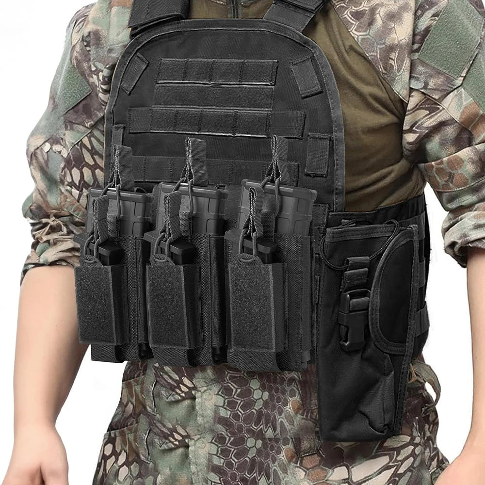 Triple Magazine Pouch Molle Mag Bag for 5.56mm M4 M16 AK AR Glock M1911 Hunting Rifle Magazine Bag Pistol Mag Carrier Pouch