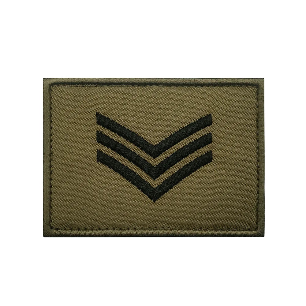 IR Infrared Reflective Tactical Morale Patches Level 1 2 Hook Loop Shoulder Applique Badge Uniform Armband Military Rank Emblem