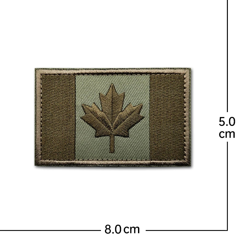 Canada Flag Embroidered Patches maple leaves Canadian Patches Appliques 3D Embroidery Backpack Bag Stickers Hat