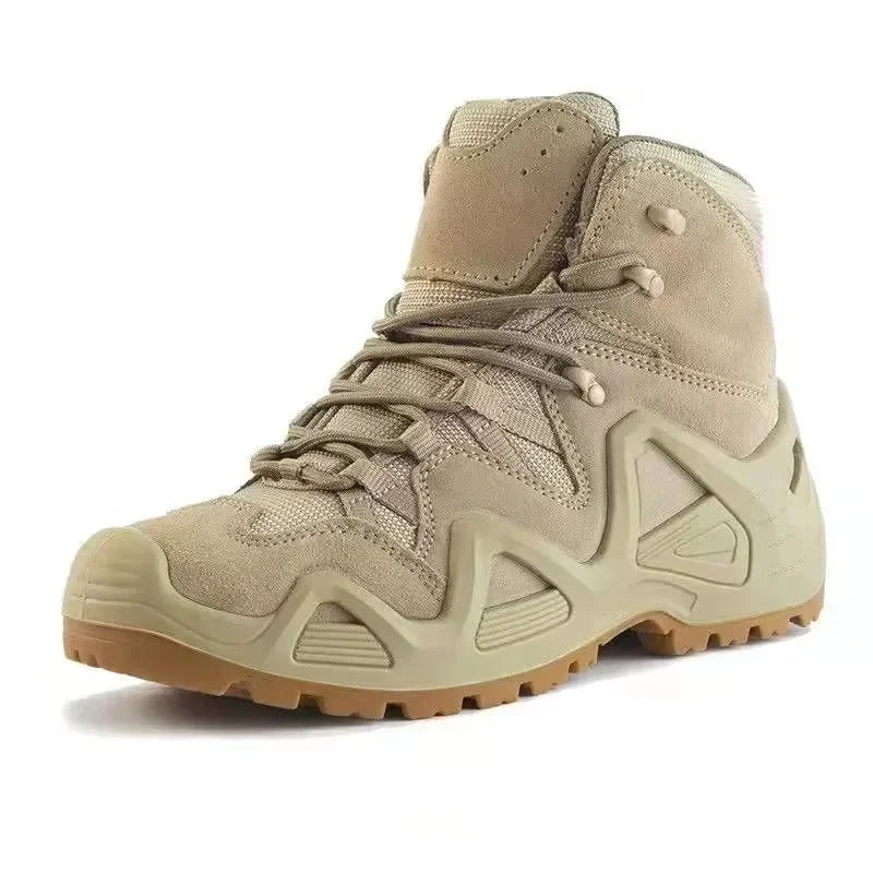 Mens Combat Tactical Boots WaterProof Outdoor Hiking Ankle Work Boots Climbing Botas Tacticas Militar Intervention Safety shoes