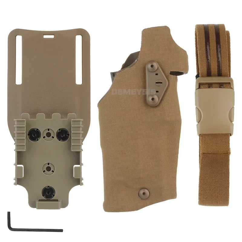 Airsoft Tactical Holster for Glock 17 Gen4 19 with X300 X300U Light Quick Release Pistol Case with Strap Shooting Accessories