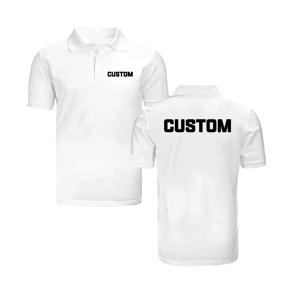 Classic Security Officer Men's Solid Color Custom Logo Polo Shirt Casual Polyester Lightweight Soft Work Uniform Bulk Tops