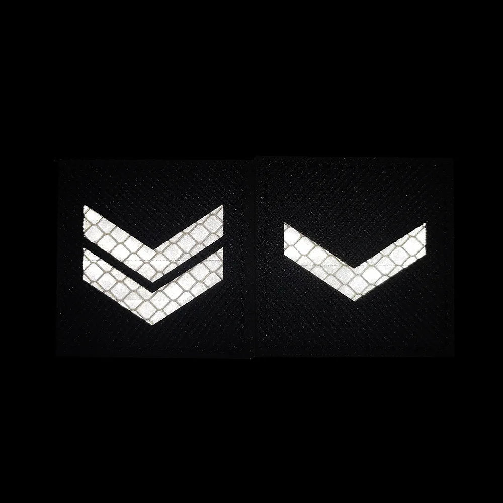 IR Infrared Reflective Tactical Morale Patches Level 1 2 Hook Loop Shoulder Applique Badge Uniform Armband Military Rank Emblem