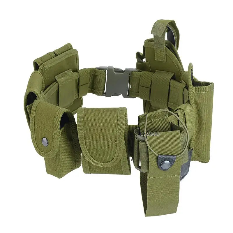 Duty Belts Tactical Modular Equipment Security Utility Belt with 10 Components Pouches Bags Holster Gear Security Guard Belt