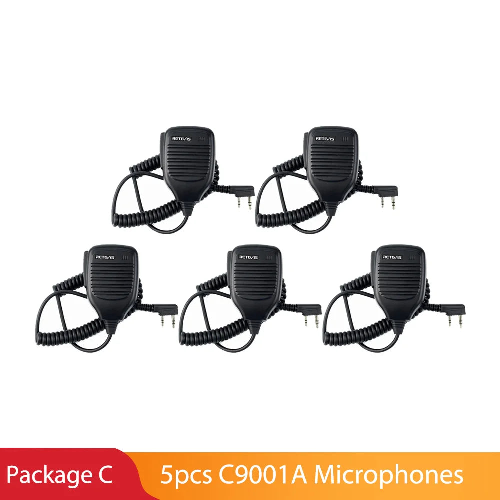 Retevis Handheld Speaker Microphone PTT MIC Tangent Accessories For Kenwood For Baofeng UV 5R Quansheng UV K5 Walkie Talkie H777