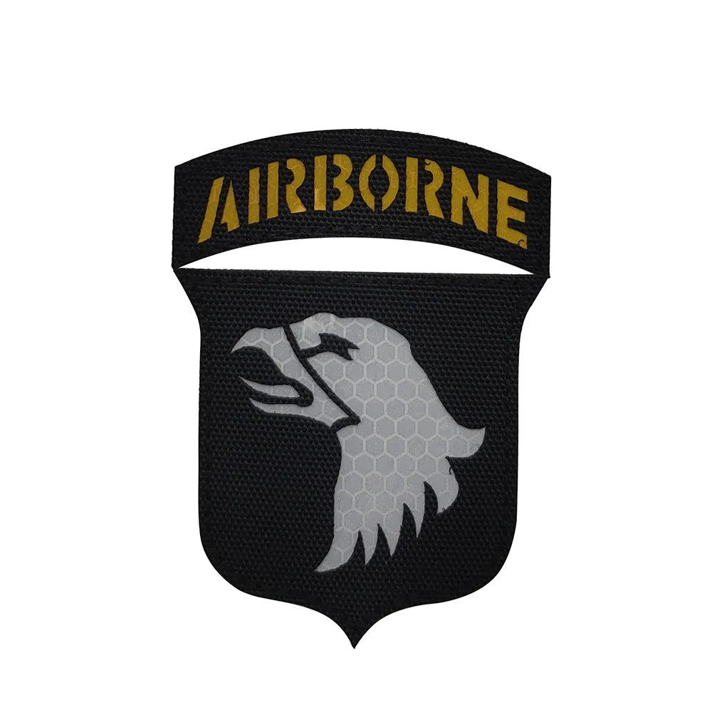 IR Infrared Reflective Tactical Morale Patches Level 1 2 Hook Loop Shoulder Applique Badge Uniform Armband Military Rank Emblem