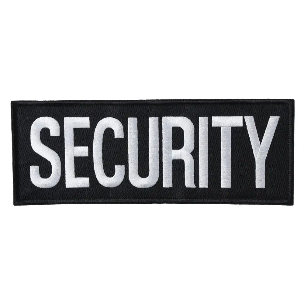 2 Pack Security Patches, One Small and One Large Embroidered Letters Patches, Security Patches for Vest Jacket