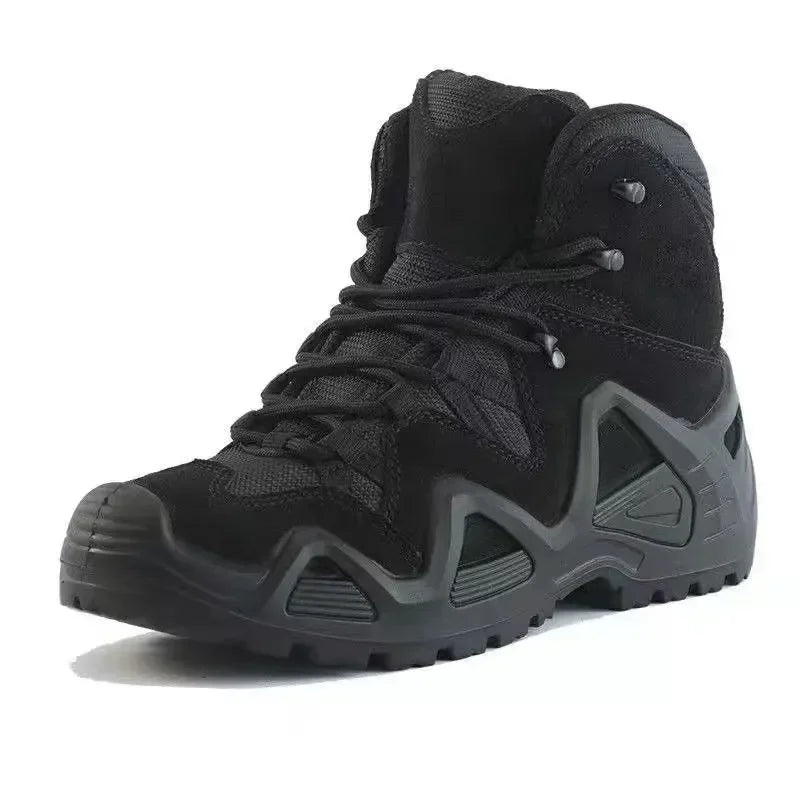 Mens Combat Tactical Boots WaterProof Outdoor Hiking Ankle Work Boots Climbing Botas Tacticas Militar Intervention Safety shoes