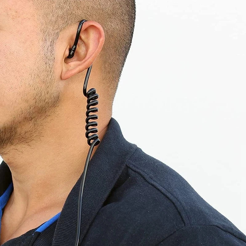 Two Way Radios Headset, Walkie Talkie Earpieces, Coil Tube for Baofeng, Motorola, Kenwood, Retevis, Midland, 10 Packs