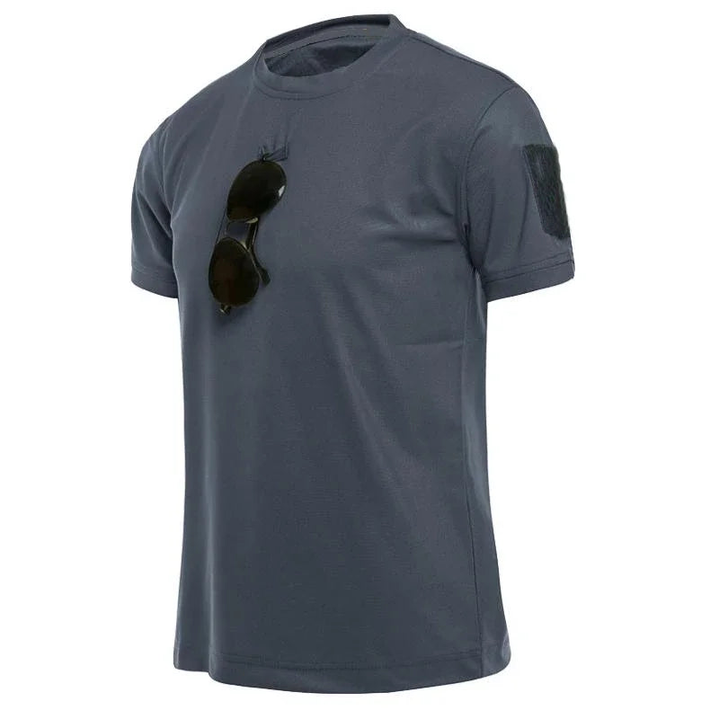 Summer Men T-shirts Tactical Casual Shirts Quick Dry Outdoor Hiking Sports Tops Tees O-Neck Short Sleeve Male Clothing S-4XL