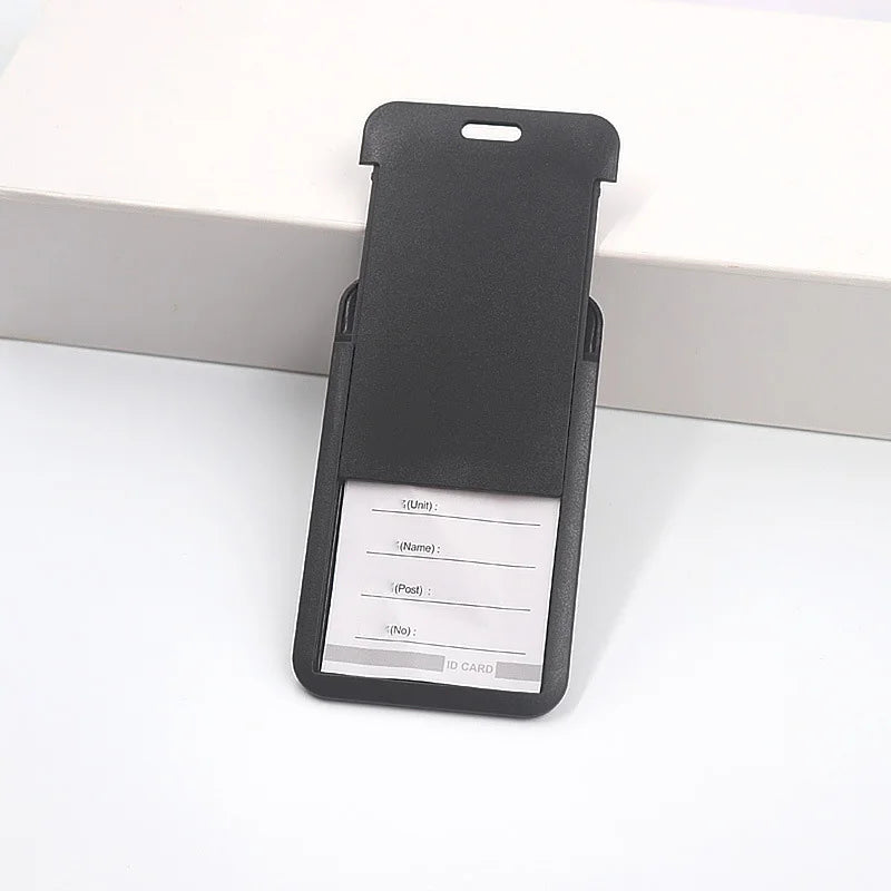 3 pieces/1 piece - High end retractable black work card holder, student meal card holder