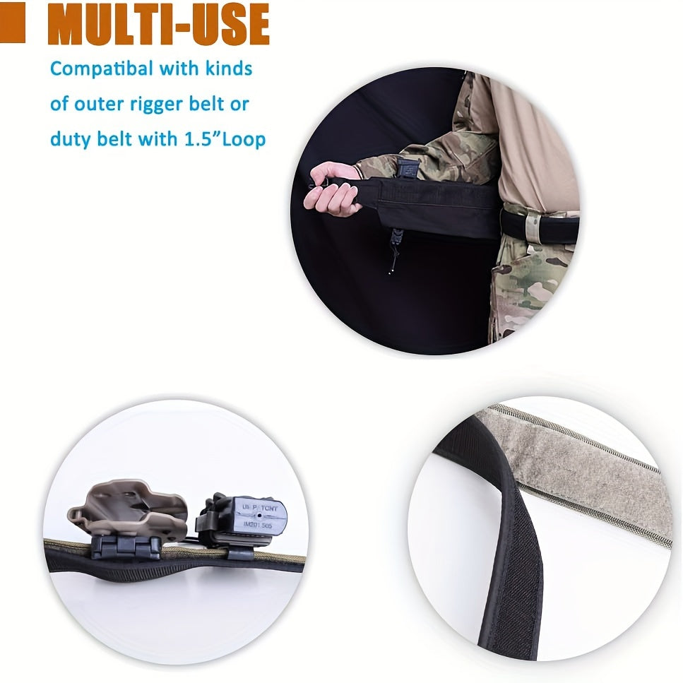 Men's Tactical Inner Belt - 1.5" Adjustable, Durable Nylon for Outdoor EDC & Work, Perfect Father's Day Gift