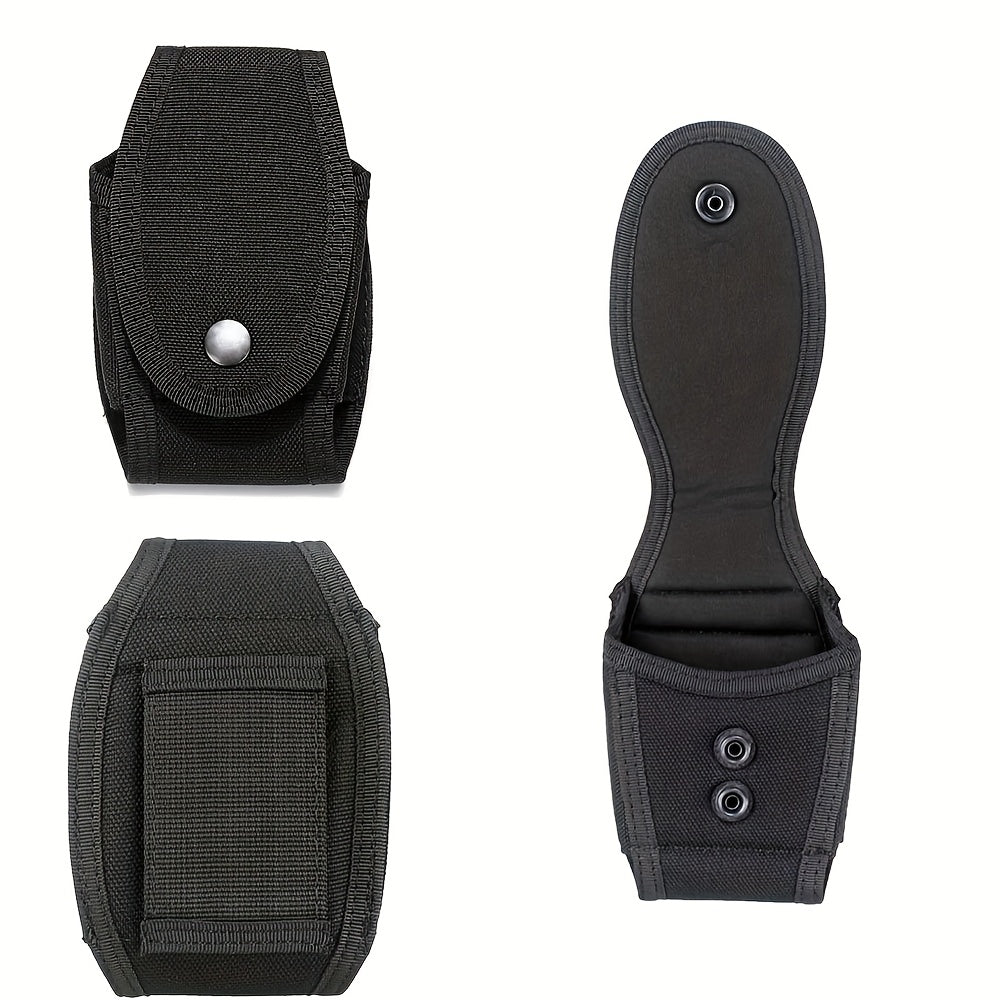 2pcs Tactical Handcuff Pouches - Quick Draw, Multi-Function Sports Waist Bags Compatible with MOLLE & Work Belts, Durable Oxford Fabric, Perfect for Hunting & Fishing