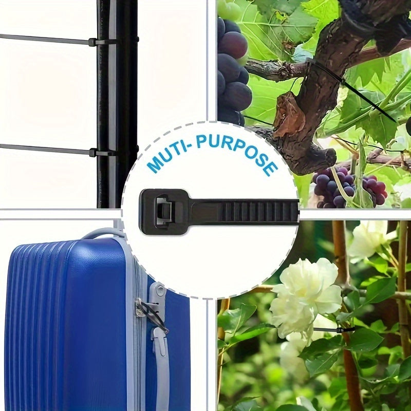 [100/200pcs Heavy-Duty Cable Ties] 100/200pcs Heavy-Duty Cable Ties, Self-Locking, High Tensile Strength, Durable Nylon Zip Ties for Construction & Home Organization