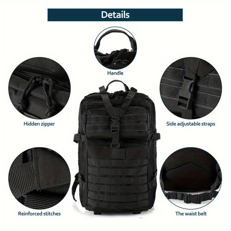6.6gal/13.21gal Sturdy Nylon Waterproof Tactical Sports Trekking Fishing Hunting Camping Hiking Bag Backpack Outdoor Rucksacks