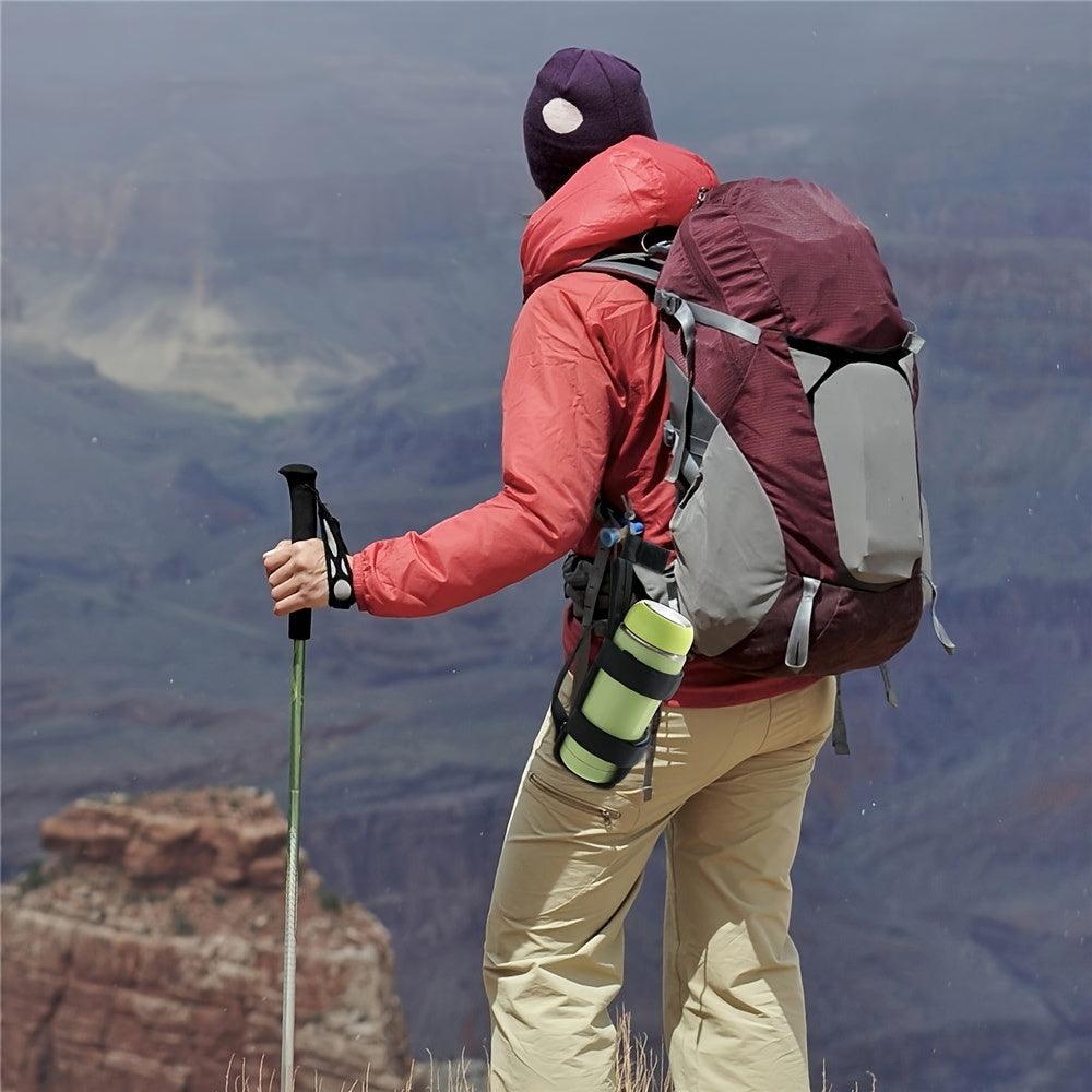 Adjustable Tactical Water Bottle Holder with Protective Sleeve - Durable Polyester, Easy-Carry Waist Pack for Outdoor Adventures