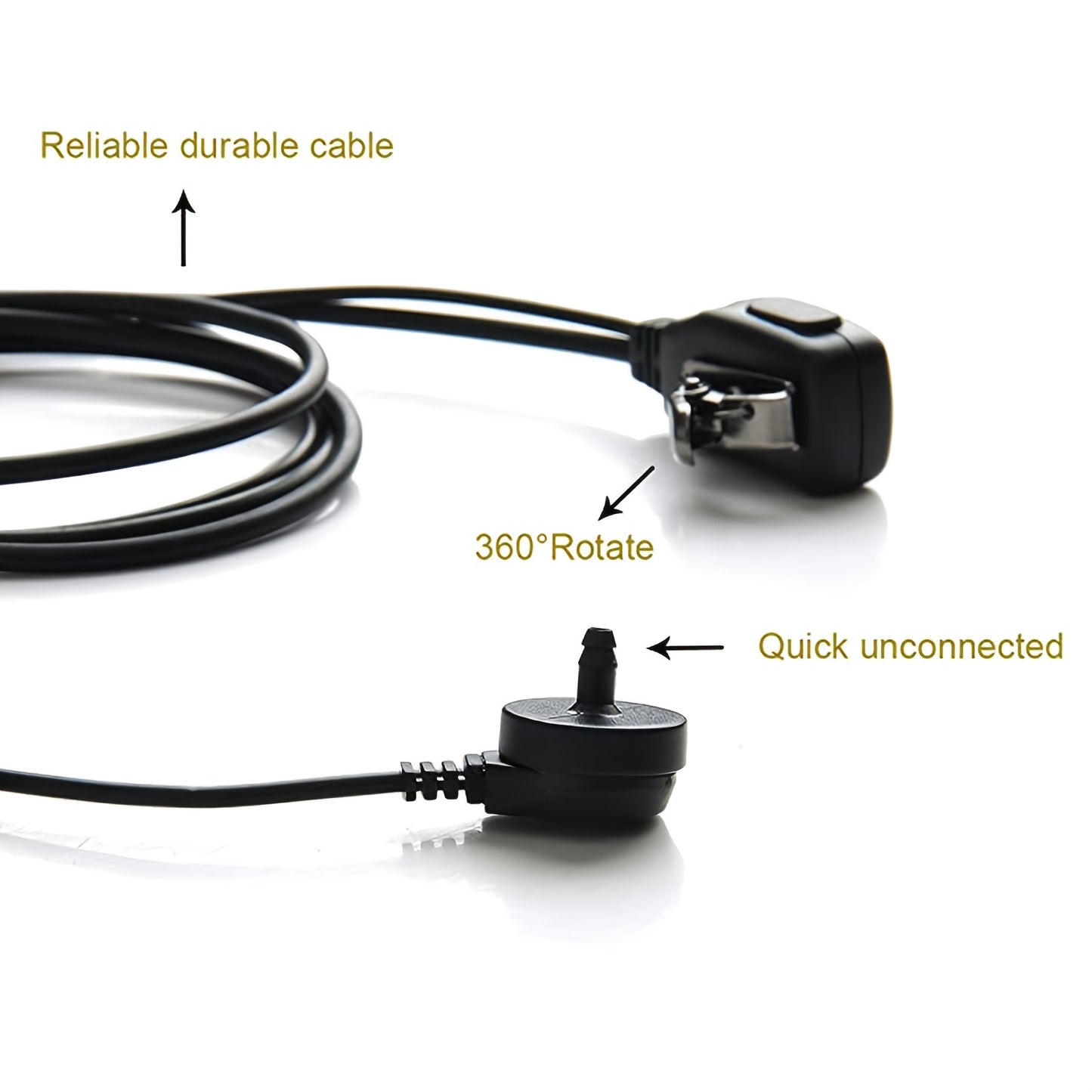 5pcs 2 Pin Acoustic Tube Walkie Talkies Earpiece With Mic Compatible With Baofeng UV-5R 888S Two Way Radio