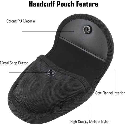 Tactical Handcuff Pouch Durable Moulded Handcuff Holster Up to 2.75 " Work Belt Concealed Metal Buckle Waist Bag