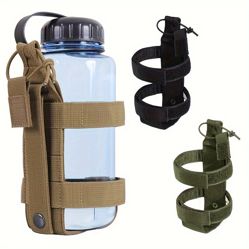Adjustable Tactical Water Bottle Holder with Protective Sleeve - Durable Polyester, Easy-Carry Waist Pack for Outdoor Adventures