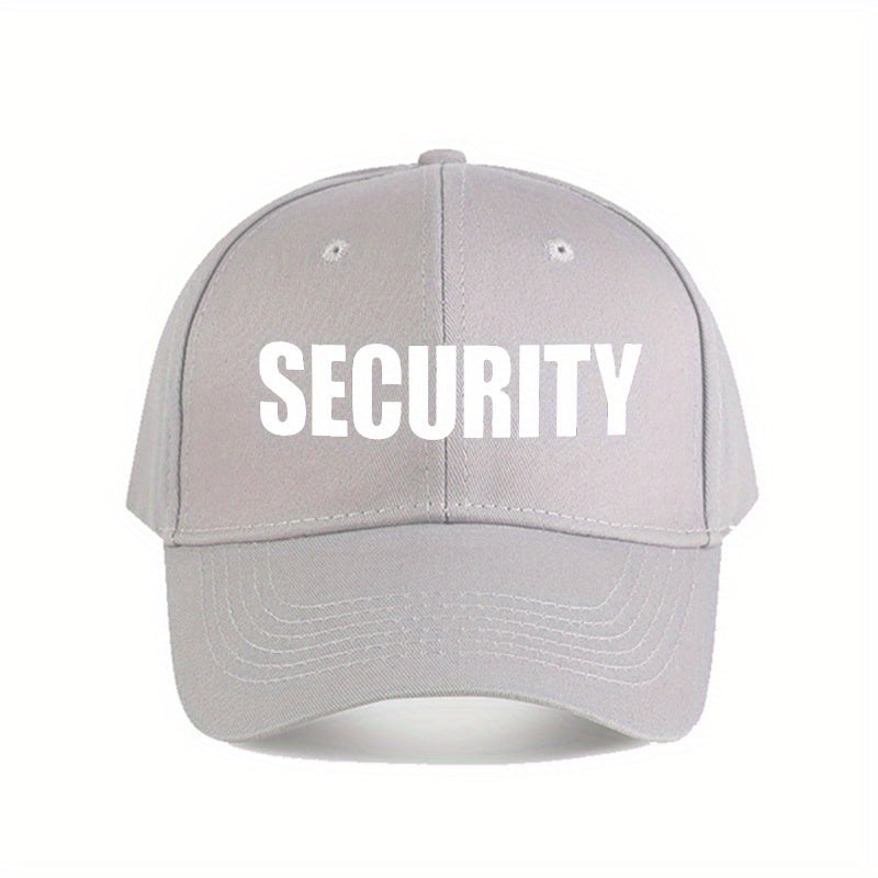 Adjustable "SECURITY" Print Baseball Cap - Lightweight Polyester Knit, All-Season Sports Hat for Men and Women, Ideal for Golf and Casual Attire, Golf Hat
