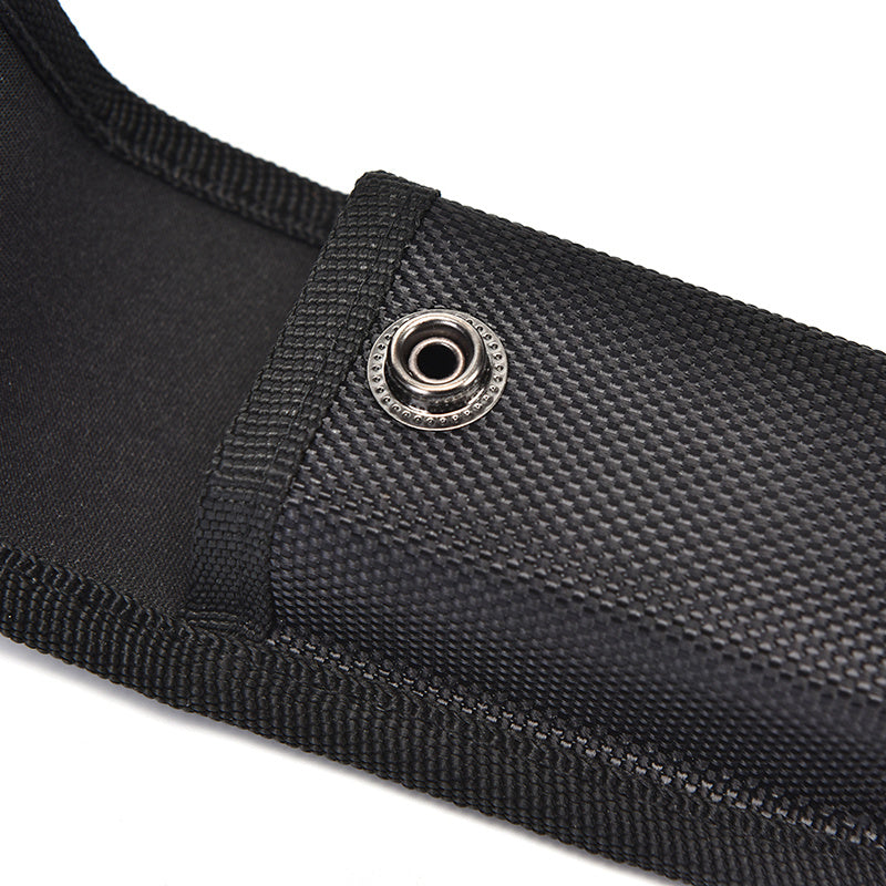 1pc Durable Nylon Folding Knife Sheath with Belt Loop - Sleek Black Pocket Carry Case & Flashlight Holder, Lightweight and Compact (5.12x2.56in)