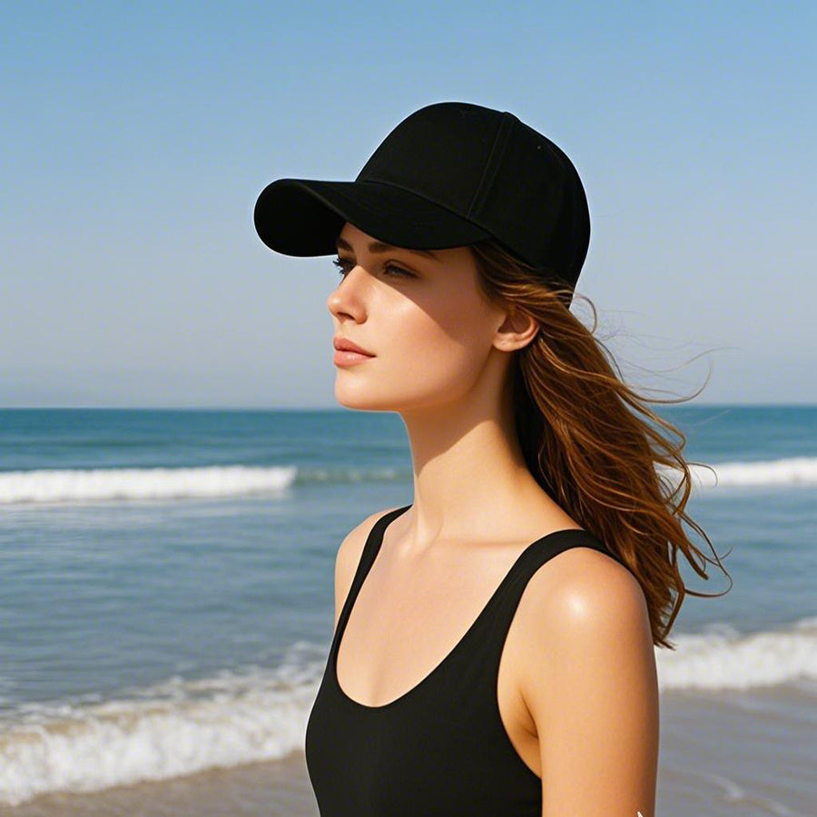Safety Letter Embroidered Baseball Cap - Adjustable, Lightweight And Breathable Sun Hat for Men And Women - Stylish Black Cap with White 'SECURITY' Text - Perfect for Hiking, Traveling, And Outdoor Activities.