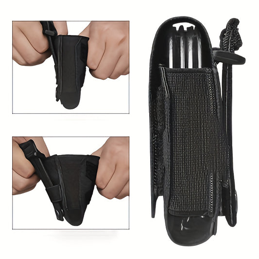 Black Nylon Handcuff Pouch with Adjustable Strap - Durable, Secure Storage for Chain & Foldable Handcuffs, Ideal for Business Casual Attire, Casual Attire Accessory|Adjustable Strap Pouch|Secure Closure