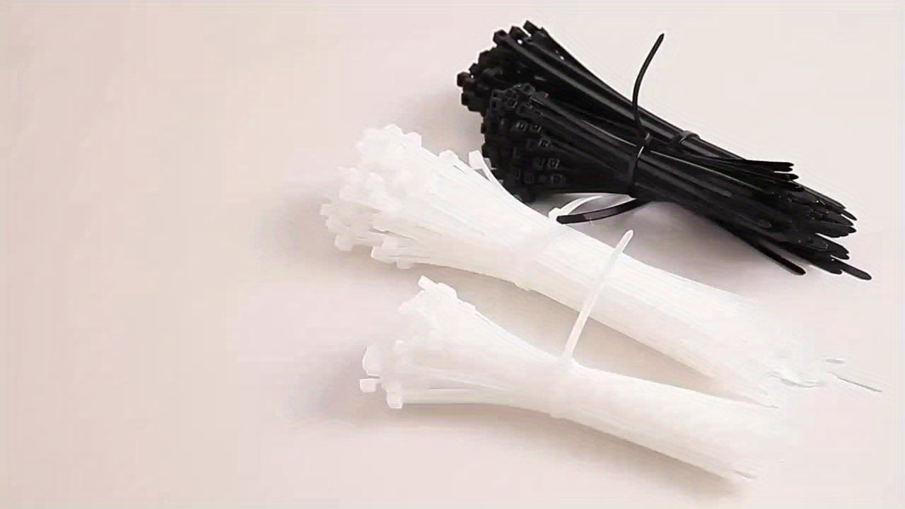 [100/200pcs Heavy-Duty Cable Ties] 100/200pcs Heavy-Duty Cable Ties, Self-Locking, High Tensile Strength, Durable Nylon Zip Ties for Construction & Home Organization
